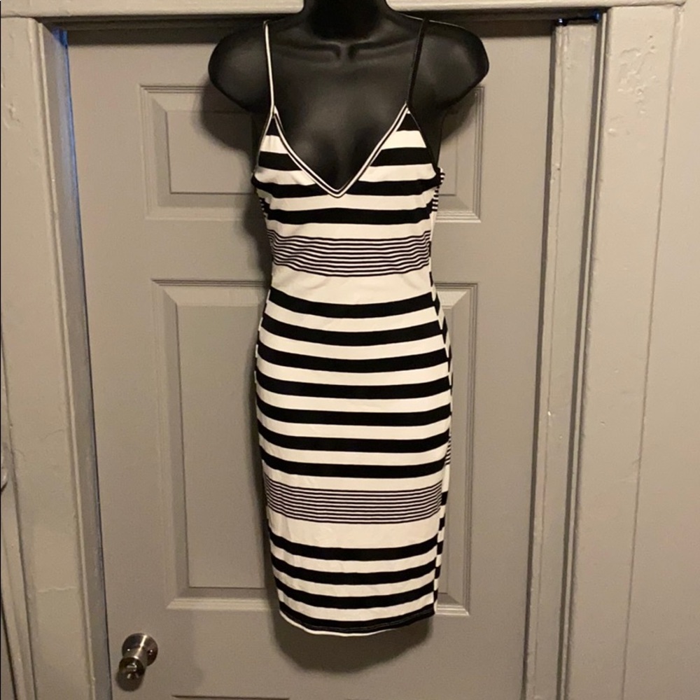 Black and white maxi dress